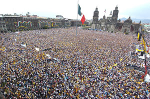 Mass movement in Mexico City against electoral fraud in 2006