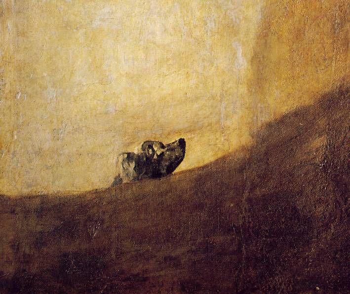 Dog Trapped in Quicksand - detail (1820 - 23)
