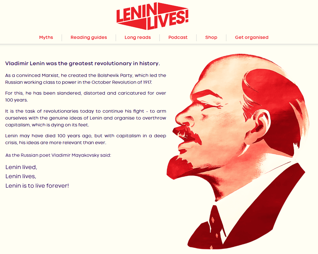Lenin red Image own work