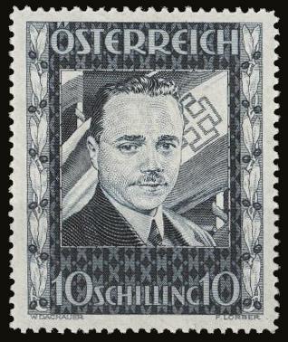 Engelbert Dollfuss on a stamp in 1936