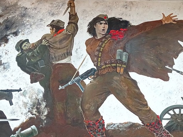 Albanian partisans painting Image Adam Jones