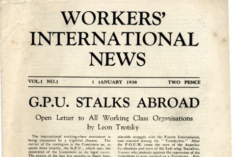 First issue of Workers’ International News, the theoretical magazine of the WIL