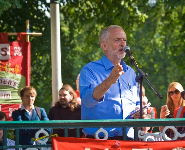 Corbyn speech commons.wikimedia.org wiki FileCOLONJeremy Corbyn Leader of the Labour Party UK speaking at rally