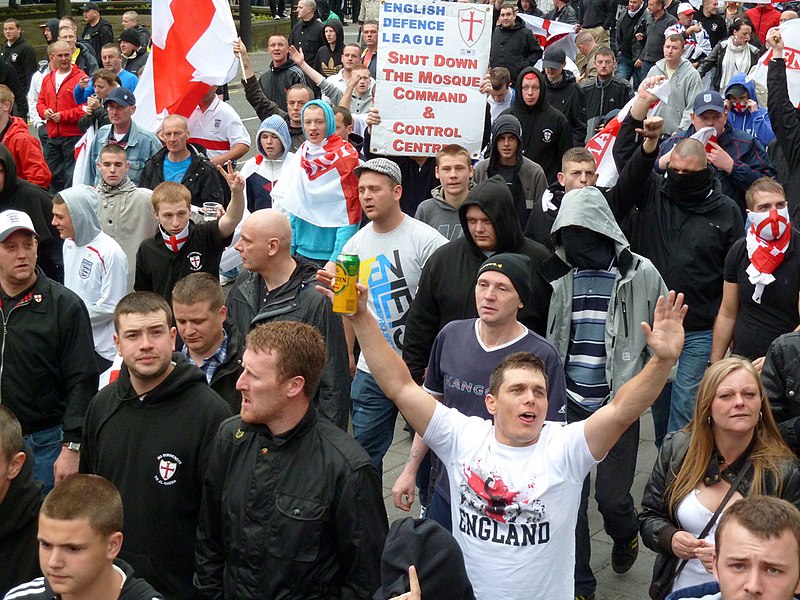 English Defence League protest in Newcastle Image Flickr Lionheart Photography