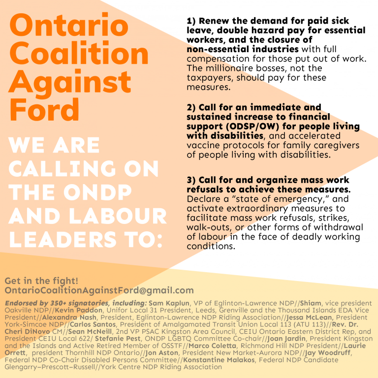 OCAF Image Ontario Coalition Against Ford