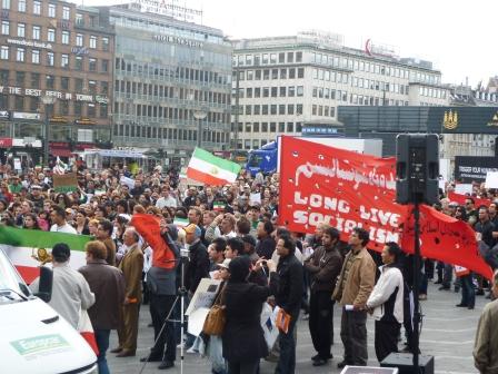 Demonstration in Copenhagen in solidarity with people of Iran