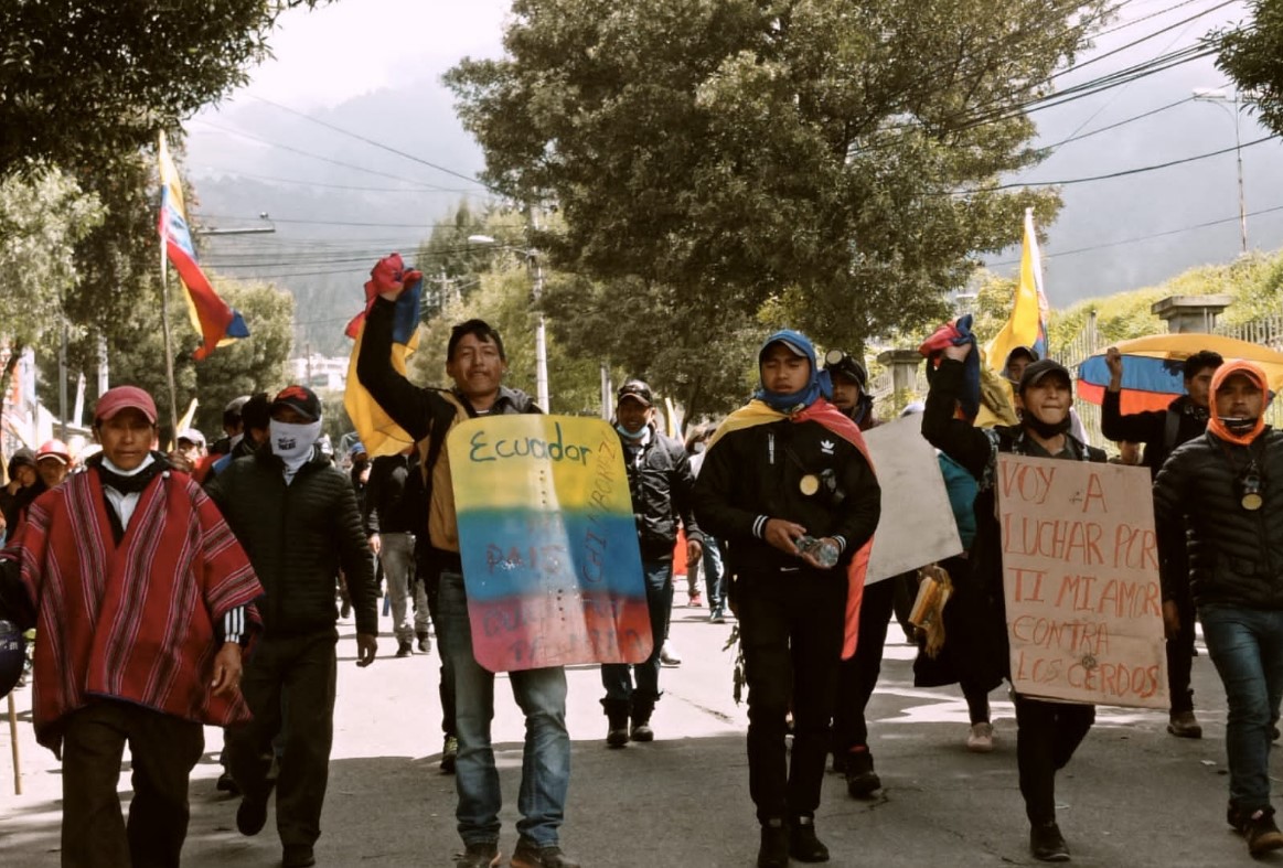 Peasants marching Ecuador Image Yurak Guaman