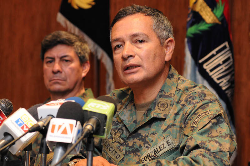 Press conference of the high commander. Photo: Eduardo Santillán