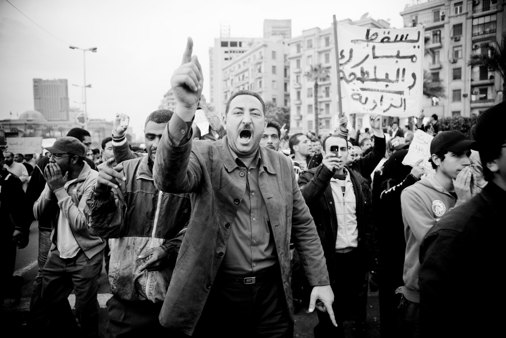 January 30 - Demonstrators in Tahrir square - Photo: 3arabwy