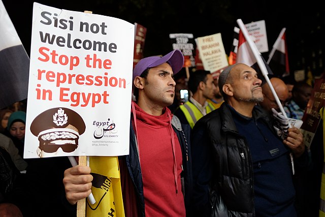 President Sisi not welcome Image Alisdare Hickson Wikimedia Commons