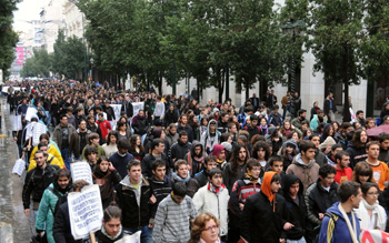 Demonstration in Athens on December 18, 2008 (Photo by solidnet_photos on flickr)