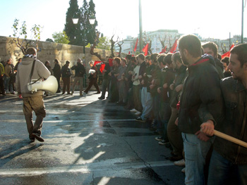 Demonstration in Athens on December 18, 2008 (Photo by solidnet_photos on flickr)