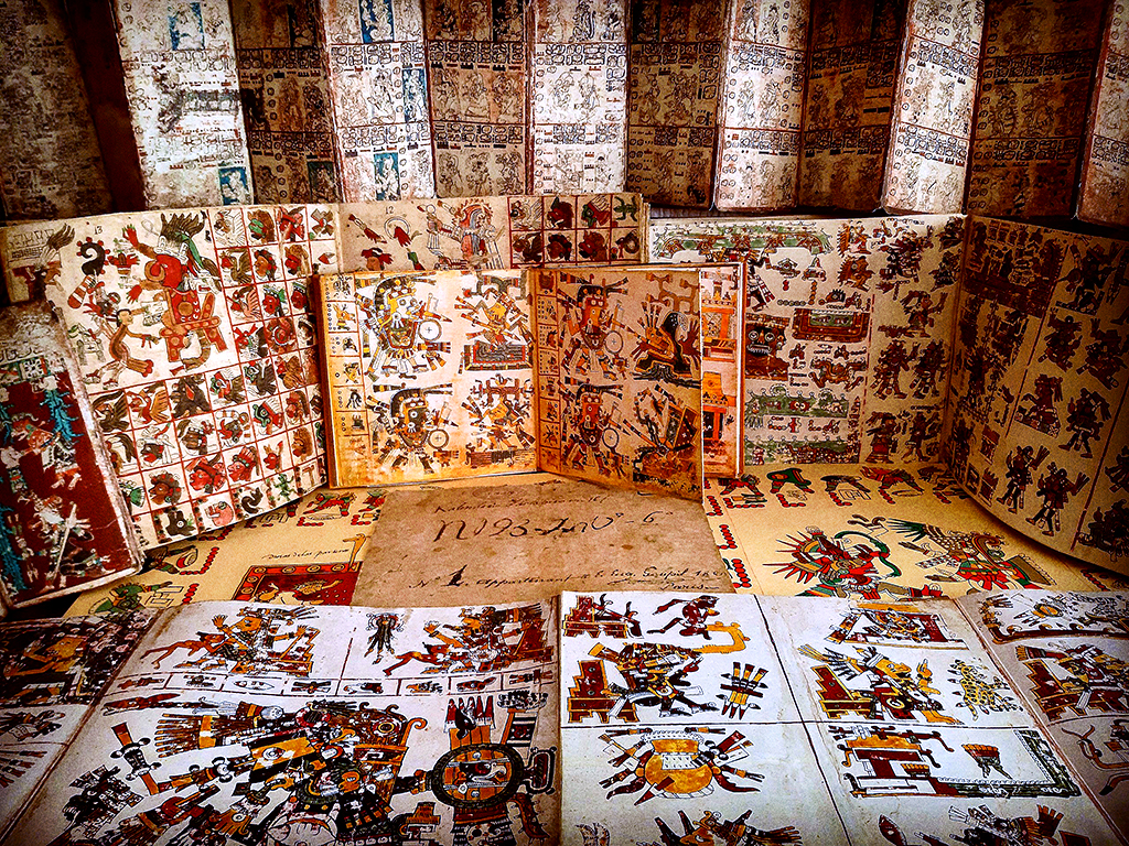 Examples of Mesoamerican pictorial manuscripts facsimiles