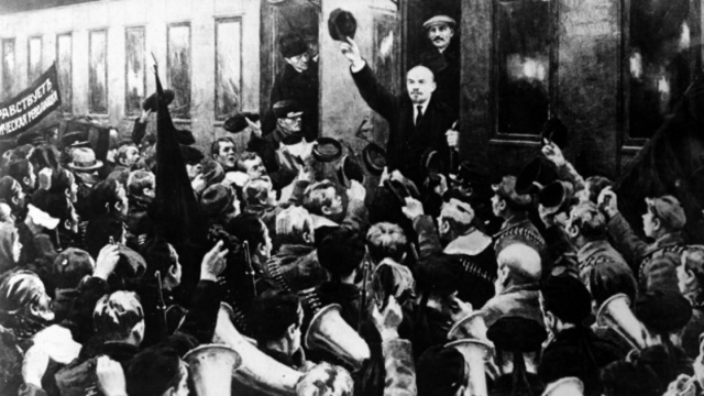 Lenin arrives in Petrograd Fair Use