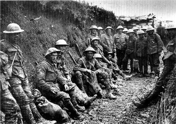 An image of the trenches in which millions of workers died during World War I.
