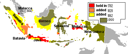 Evolution of the Dutch East Indies. Illustration: Red4tribe