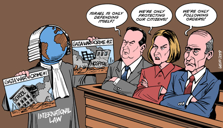 Gaza war crimes (drawing by Latuff)