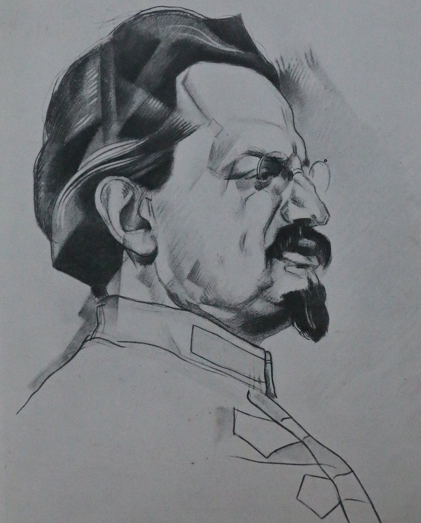 portrait of leon trotsky by yury annenkov sd Image public domain