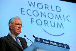 Monti, speaking last month on Leading against the odds. Photo: Remy Steinegger/ WEF
