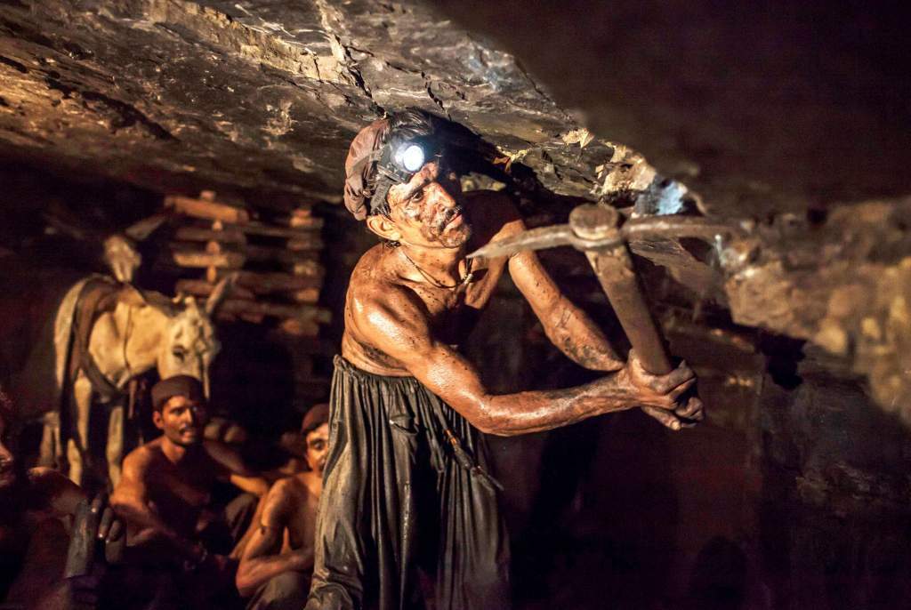 Coalmine workers in Pakistan