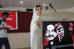 Malala Yousufzai speaking at the Marxist school in SWAT