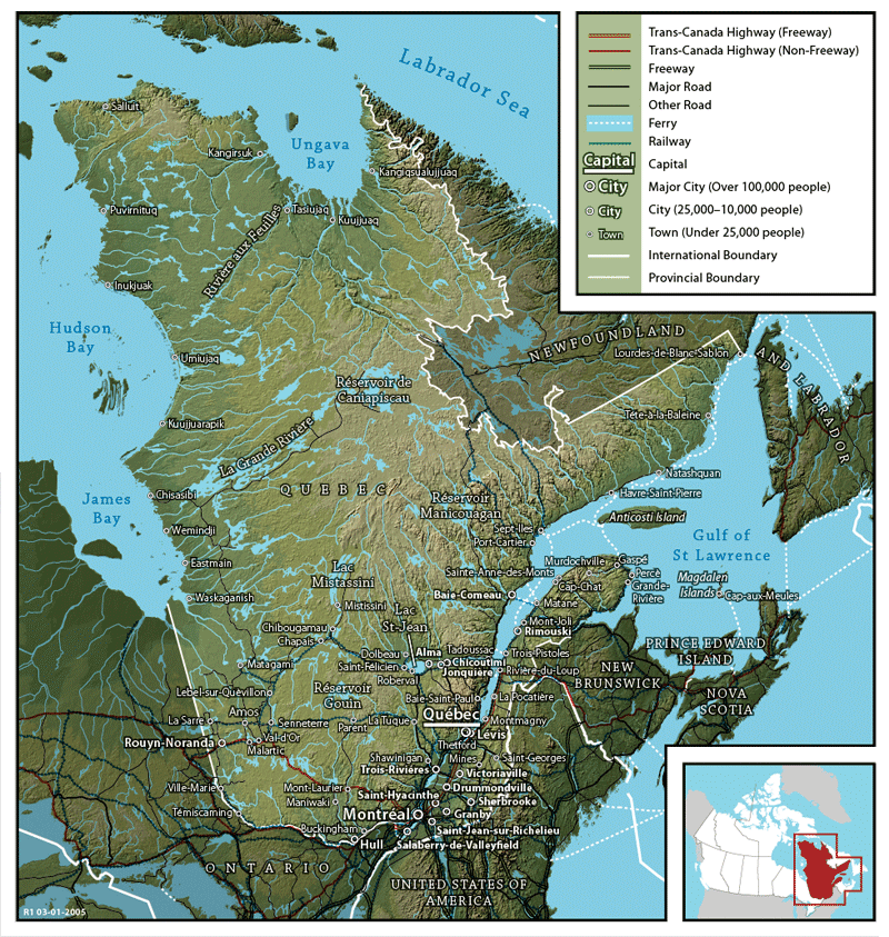 political map of quebec canada. In English Canada, the media