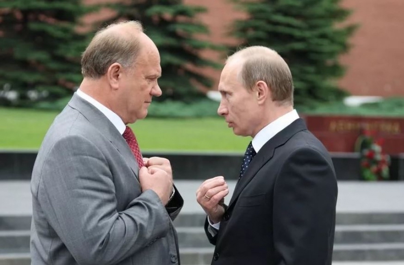 Putin and Zyuganov