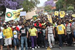 ANC Youth League NEC members at the front