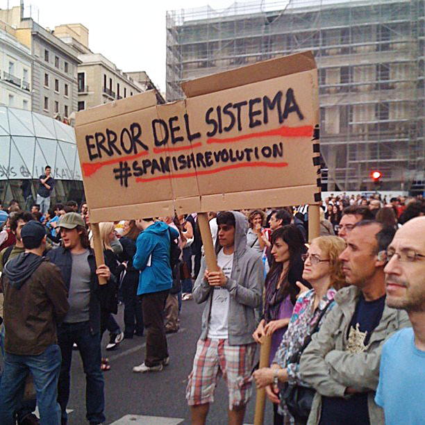 "The system is the problem". Madrid, May 17. Photo: Jose A. Gelado