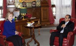 Mahmoud Jibril with Hillary Clinton. US Embassy London
