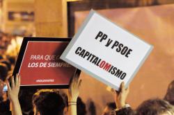 "PP and PSOE - the same Capitalism", May 18. Foto: Virginia Garcia