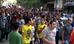 September 9, towards Tahrir Square. Photo: Lorenz Khazaleh