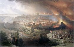 Destruction of Jerusalem, 70 AD as conceived by David Roberts (1850)