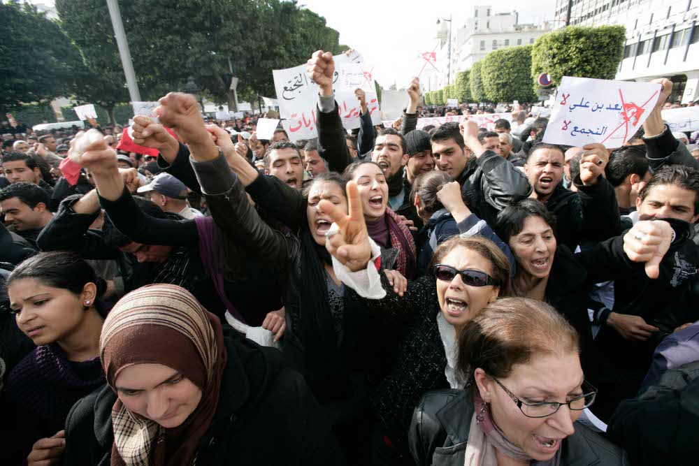 Tunis, 19 January. Photo: Nasser Nouri.
