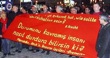 Solidaritätsbesuch bei den streikenden Tekel-Arbeitern in Ankara