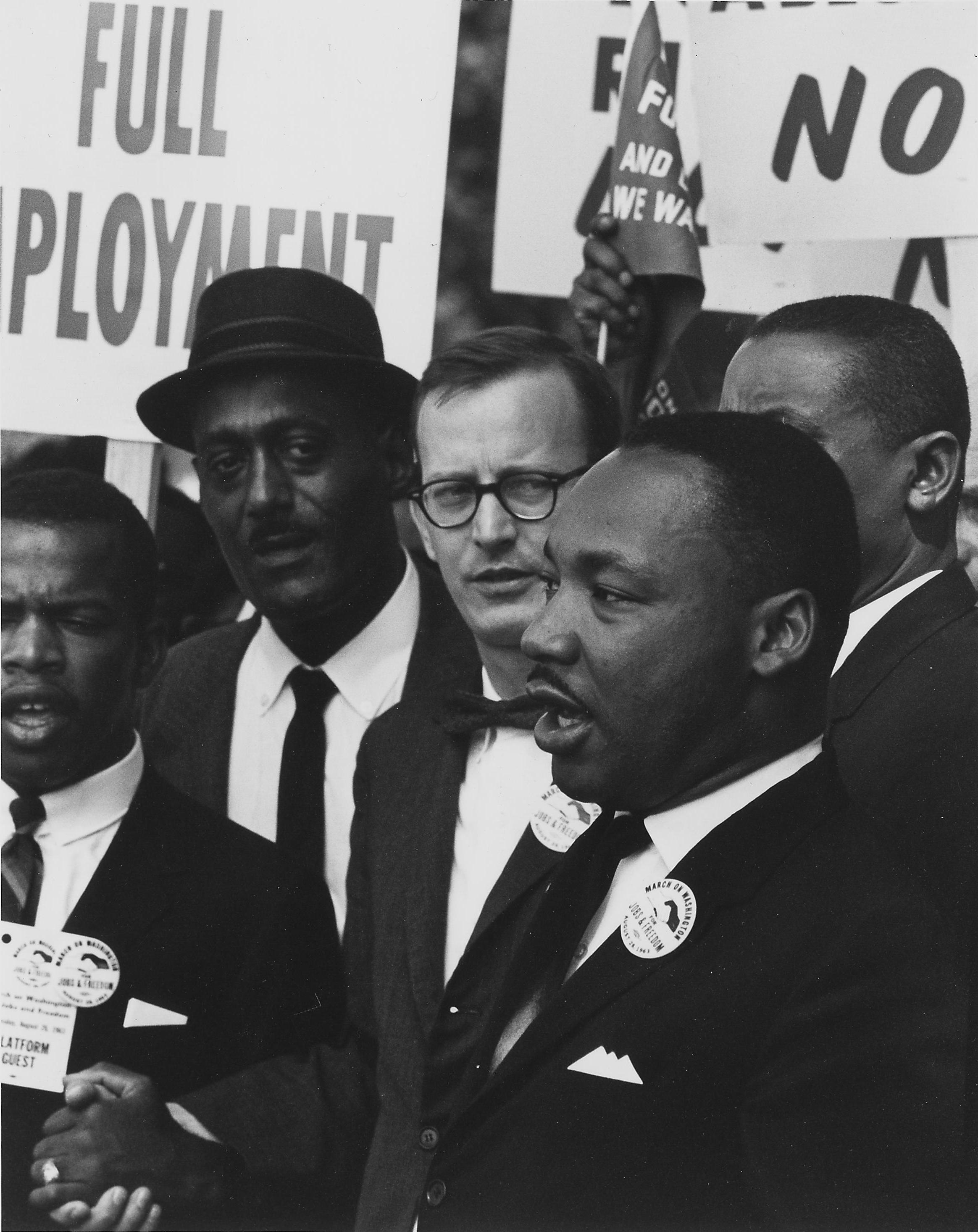 Dr. Martin Luther King Jr. at a civil rights march on Washington D.C. in 1963