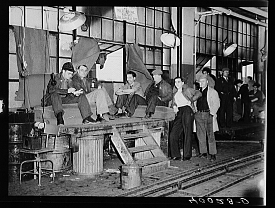 Flint 1937 sit-down strike. Photo: Farm Security Administration