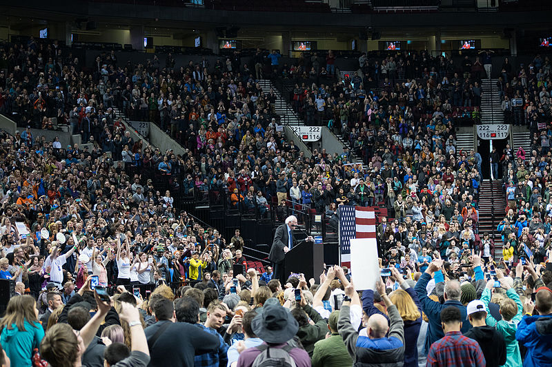 Bernie Sanders rally in Portland Oregon March 25 2016 Imagen Benjamin Kerensa en Wikimedia