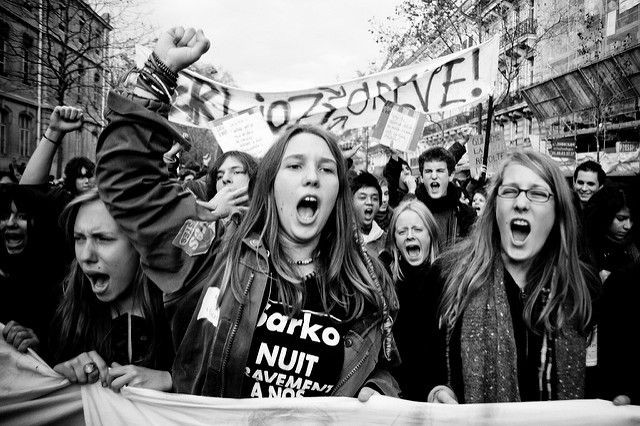 Kampen för kvinnors rättigheter och för socialistisk revolution!. Bild: eget verk