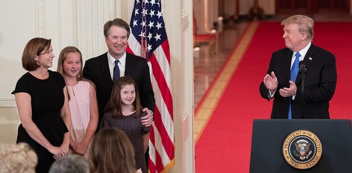 The Kavanaugh family and Donald Trump Image The White House