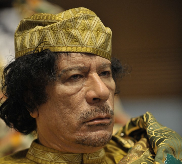Muammar al Gaddafi at the AU summit Image Jesse B. Awalt