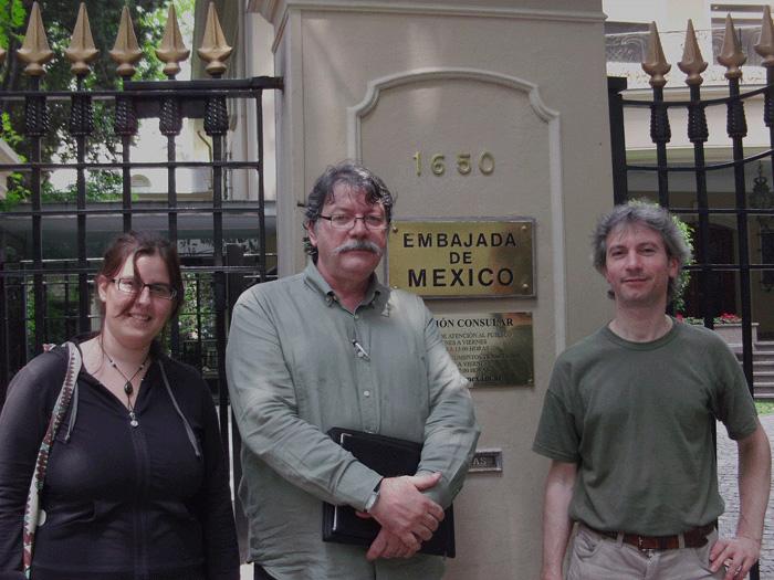 Visita a la Embajada de México en Buenos Aires - Para denunciar los ataques contra el CLEP-CEDEP
