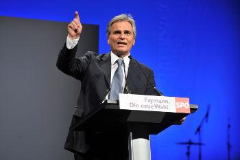 Werner Faymann is chair of SPÖ and head of a government that is planning a massive 10% cut in public expenditure. Photo by Werner Faymann on Flickr.