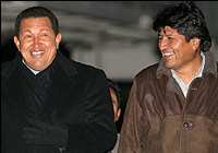 Hugo Chavez and Evo Morales