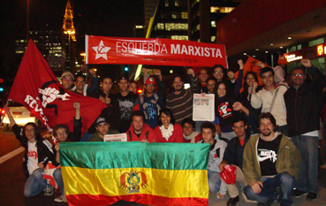En Brasil, jóvenes y trabajadores se solidarizan con la revolución boliviana