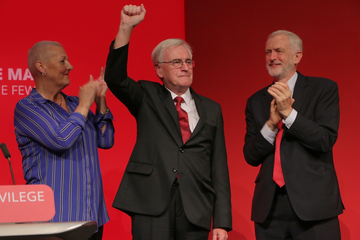 Corbyn McDonnell Formby standing Image Socialist Appeal