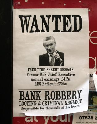 Fred Goodwin - the 'scumbag millionaire' is being targeted by the press for his £16 million pension. Photo by takomabibelot on Flick.