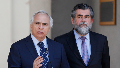 Vice presidente Andrés Chadwick y Ministro del interior s Ubilla. Foto EMOL