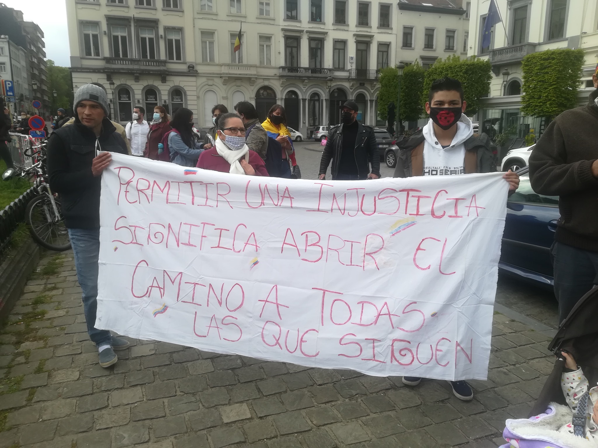 Belgium Colombia protests 1