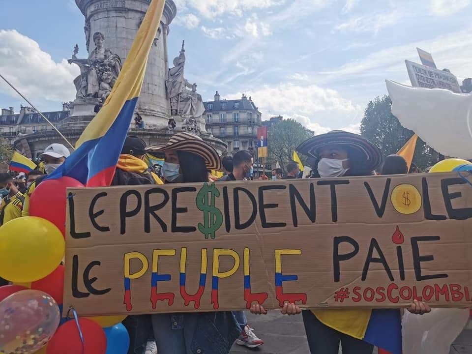 Paris Colombia protests 1